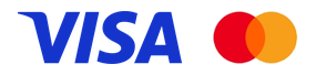 Visa, Mastercard and more accepted